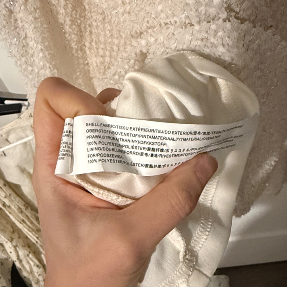 Moon River Cream Long Sleeve Ruffle Dress - Picture 7 of 7